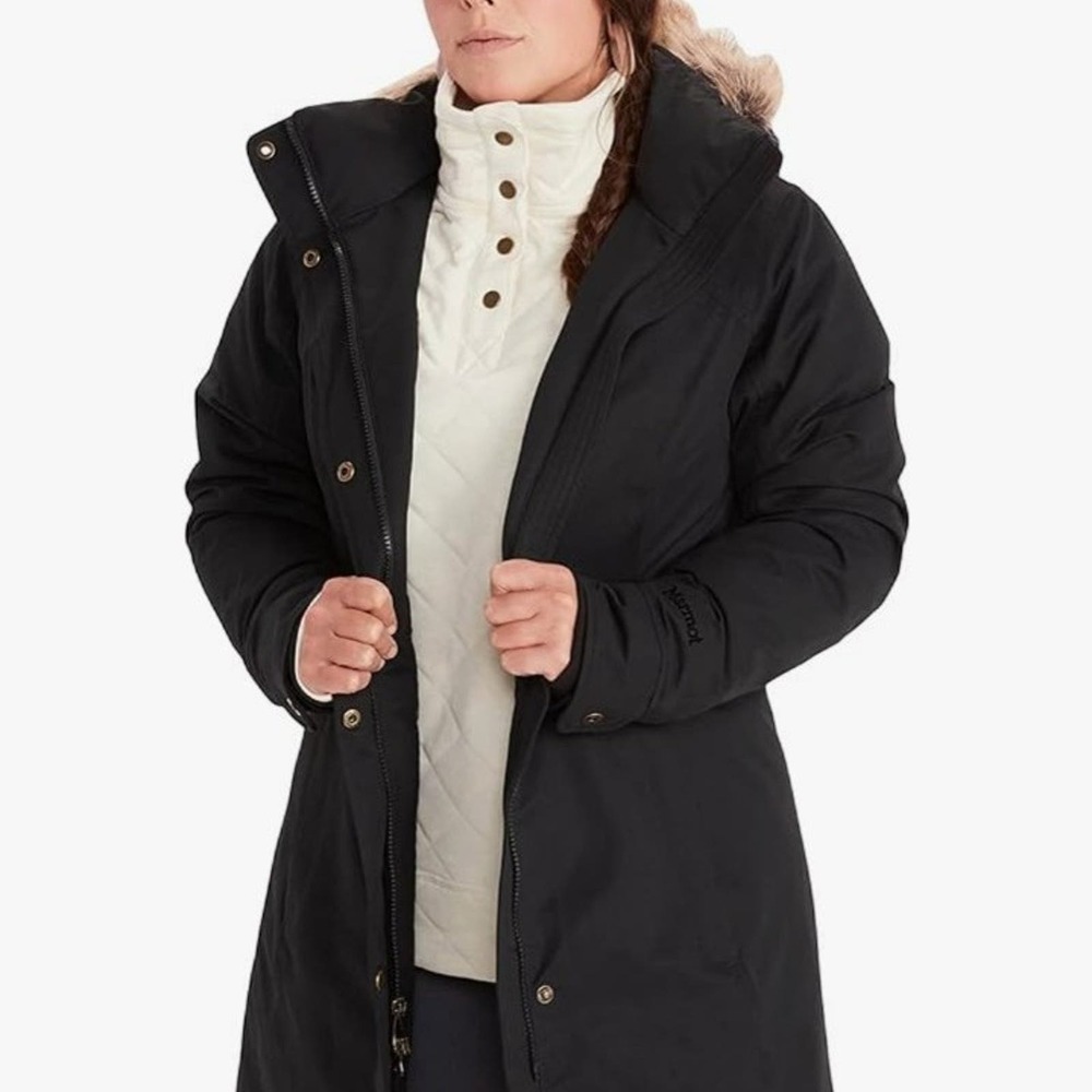 Marmot Women's Chelsea Waterproof Down Rain Coat, Fill Power 700 size 2XL
Black